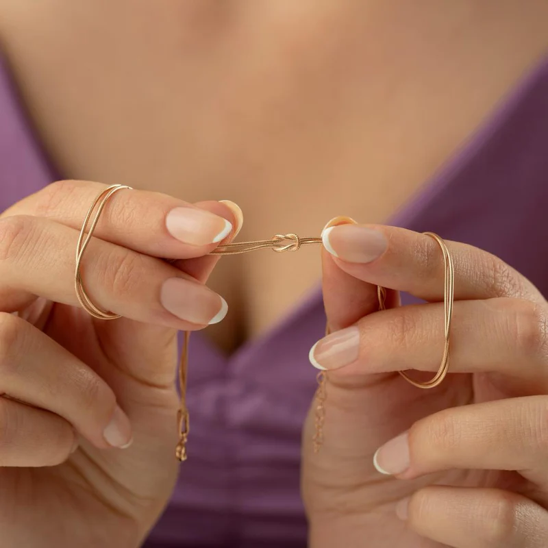 Collier Minimal Nœud d’Amour