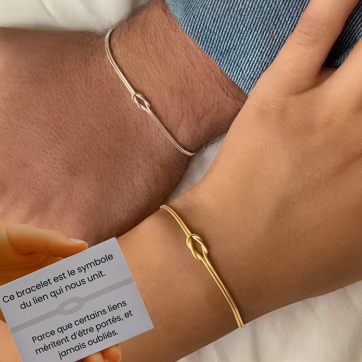 Bracelet à nœud minimaliste