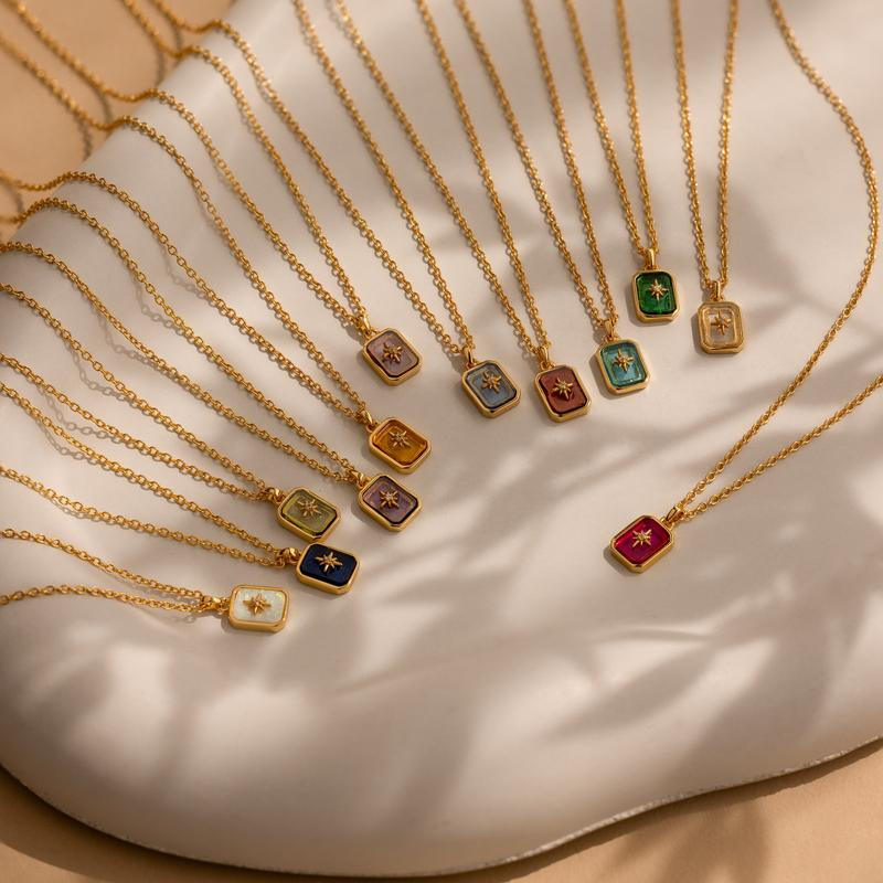 Collier Étoile du Nord avec Pierre de Naissance
