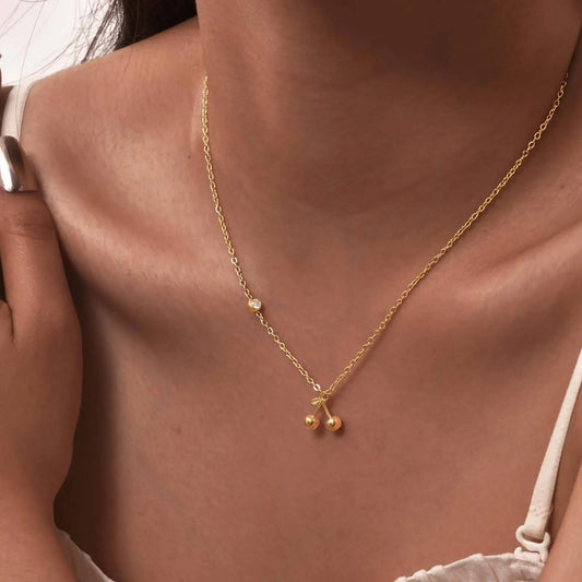 Collier Cerises Dorées