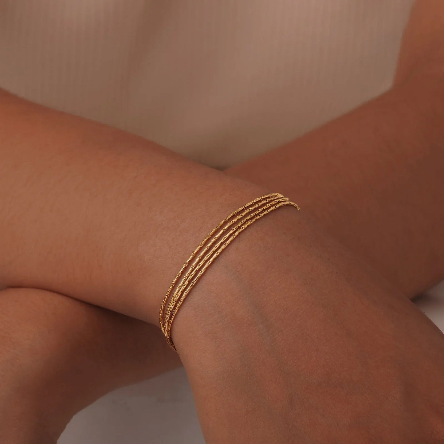 Bracelet Multicouches Maillons Fins