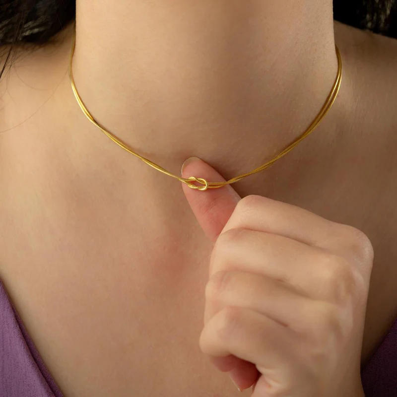 Collier Minimal Nœud d’Amour