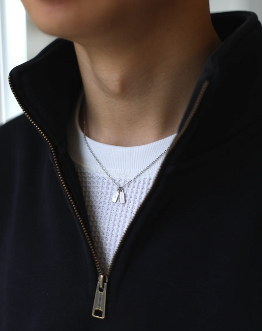 Collier Deux Initiales – Unisexe