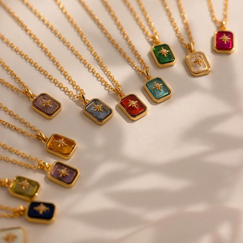 Collier Étoile du Nord avec Pierre de Naissance