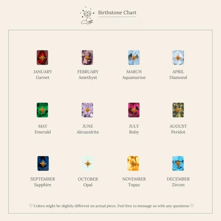 Collier Étoile du Nord avec Pierre de Naissance