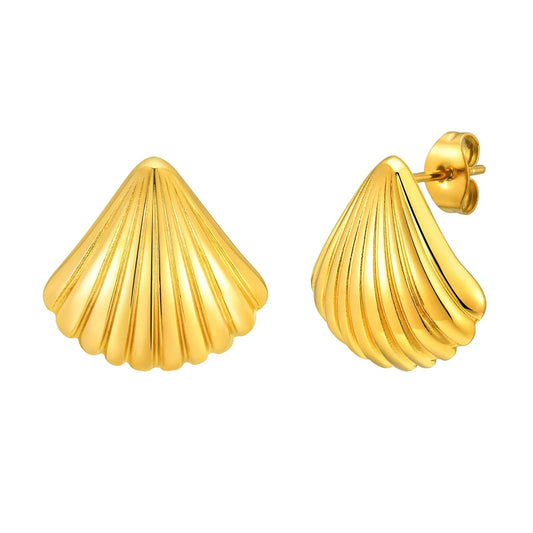 Boucles d’Oreilles Coquillage Doré