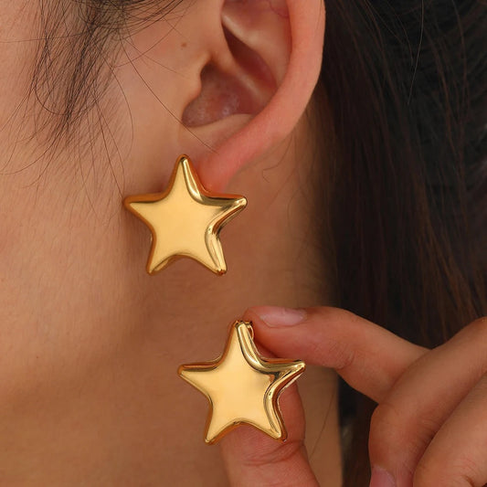 Boucles d’Oreilles Étoile Minimalistes
