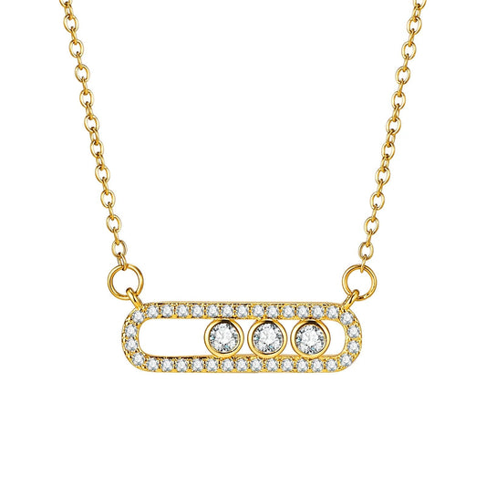 Collier Barre Cristaux