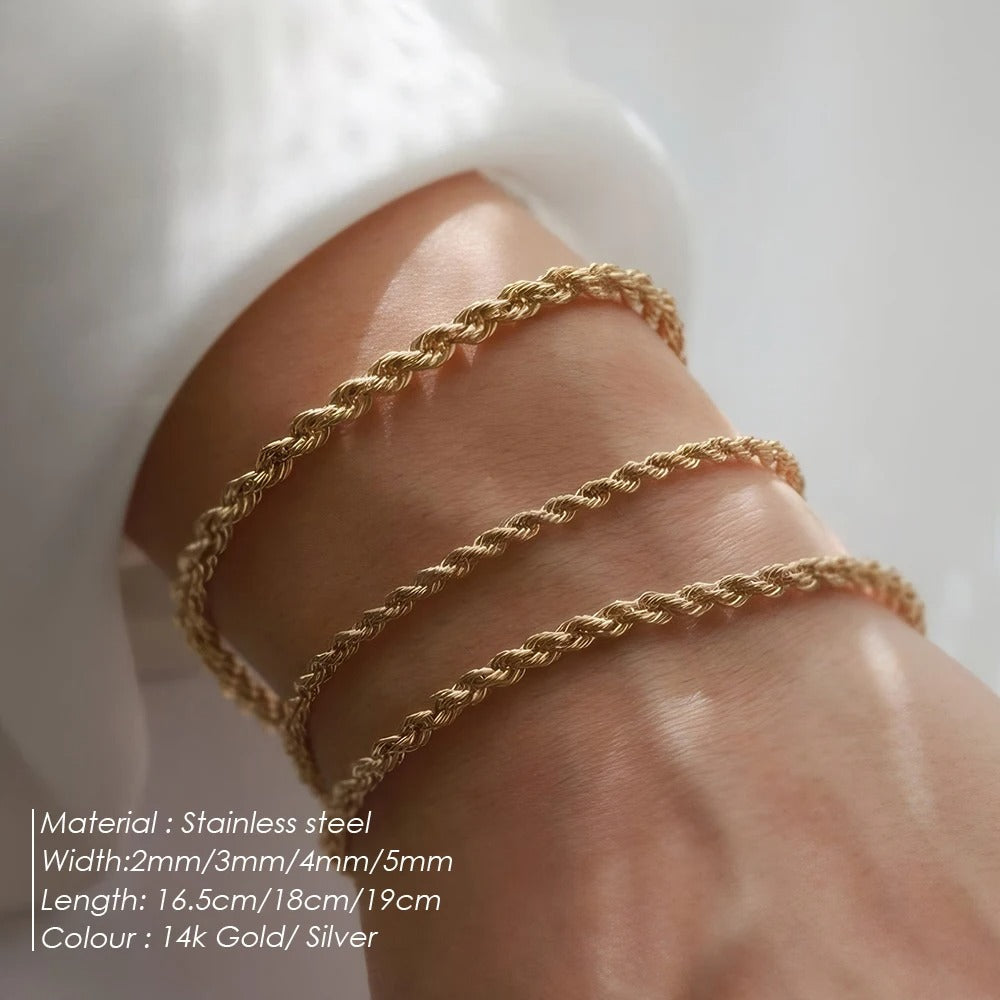 Bracelet Chaîne Torsadée