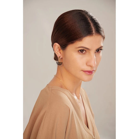 Boucles d’Oreilles Éventail Minimalistes