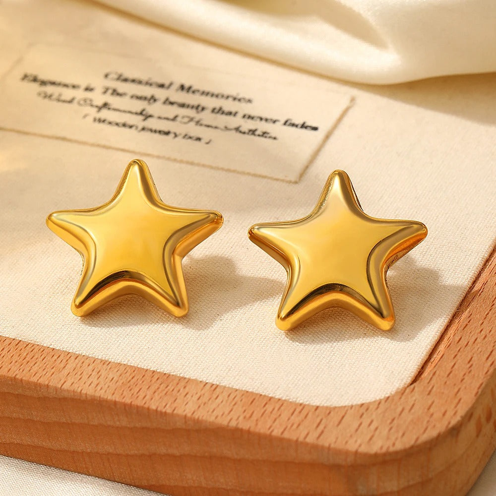 Boucles d’Oreilles Étoile Minimalistes