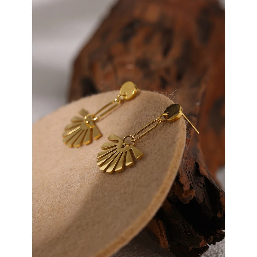 Boucles d’Oreilles Éventail Minimalistes