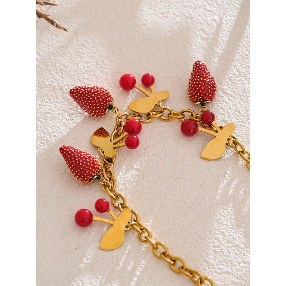 Collier Fraise et Cerise