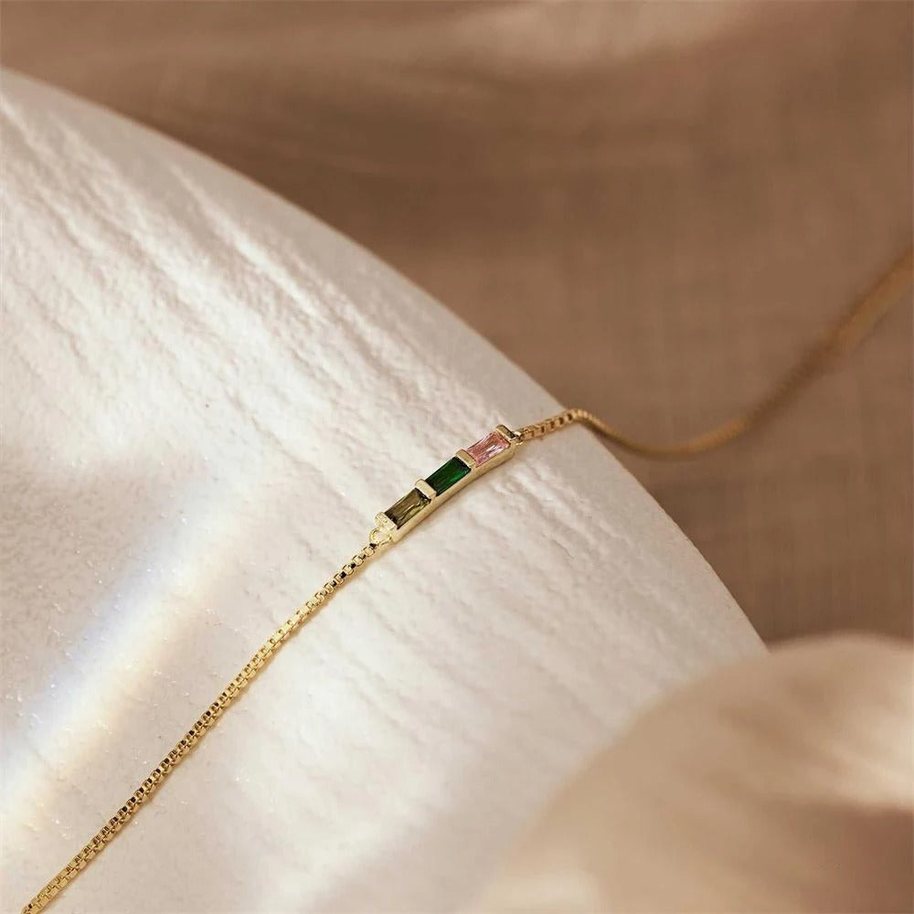 Bracelet Fin Cristal Vert
