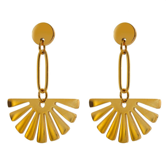 Boucles d’Oreilles Éventail Minimalistes
