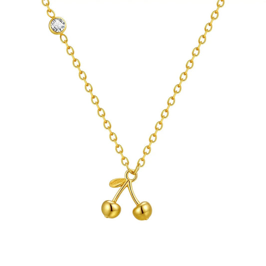 Collier Cerises Dorées