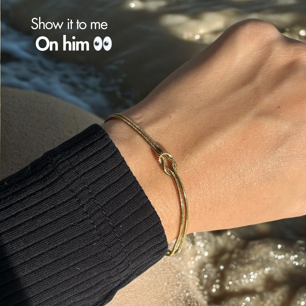 Bracelet Minimal Nœud d’Amour